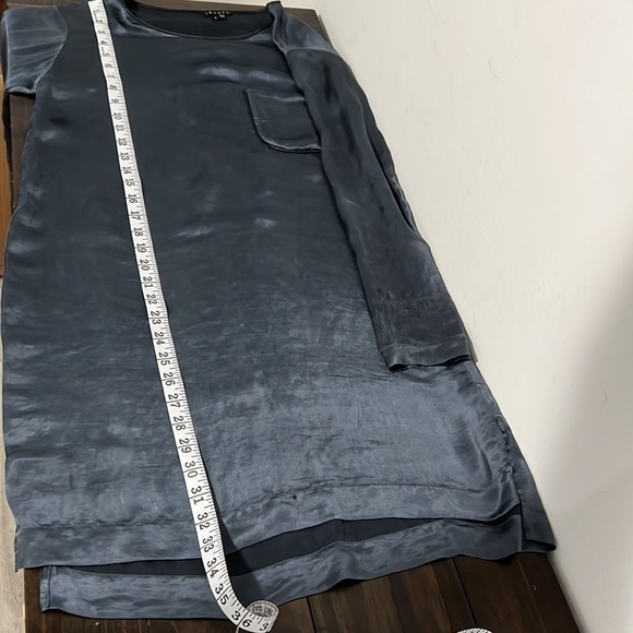 THEORY Blue Long Night Shirt W/Tie Size 0 - Picture 10 of 14